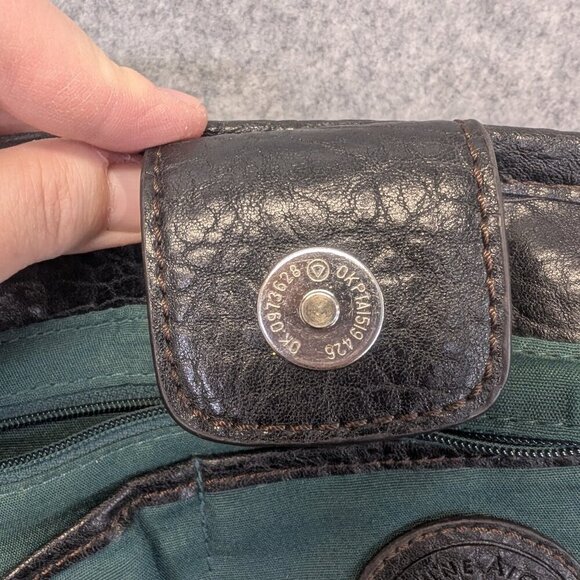 Etienne Aigner - Black Leather Canvas Handbag Totebag Purse - Picture 7 of 14